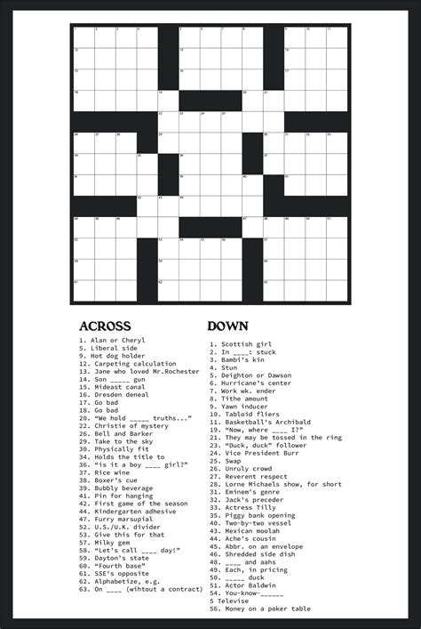 Free Printable Crosswords for November 2021